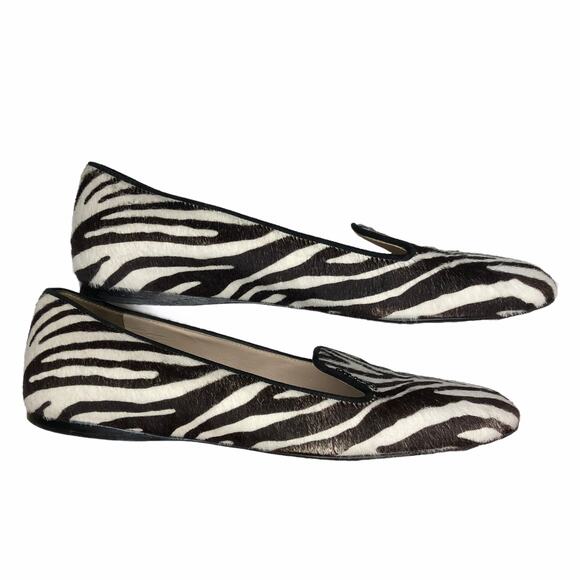 Prada Zebra Print Calf Hair Loafers - Picture 3 of 6